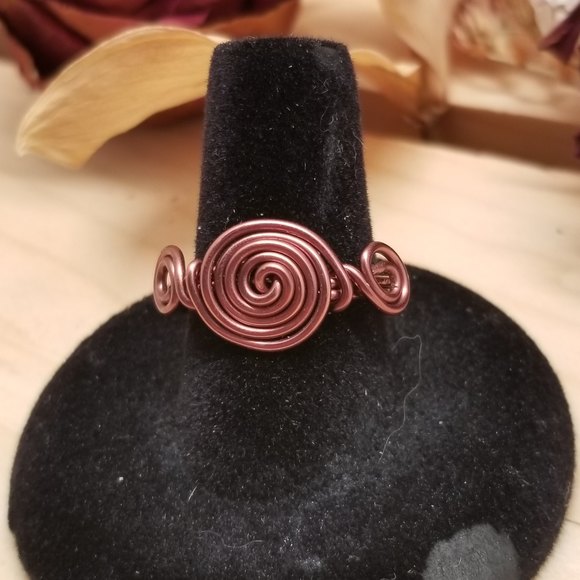 Handmade Copper Swirl Ring - Picture 3 of 5